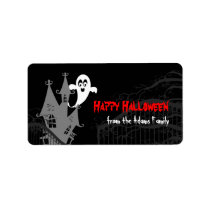 Haunted House Custom Halloween Labels (M) labels