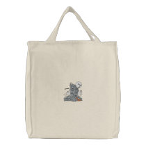 Haunted House embroidered bags by ZazzleEmbroidery Haunted House embroidered bags