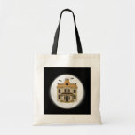 Haunted House, Full Moon Halloween Tote Bag