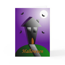 Haunted House Halloween Card