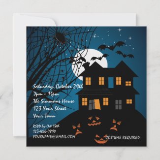 Haunted House Halloween Party invitation