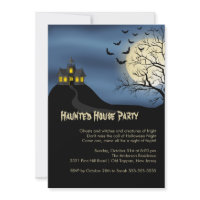 Haunted House Halloween Party Invitations