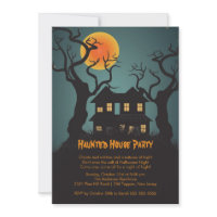 Haunted House Halloween Party Invitations