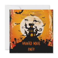 Haunted House Halloween Party Personalized Invites