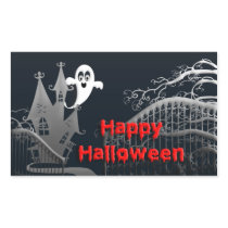 Haunted House Halloween Stickers (rectangle) stickers