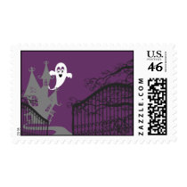 Haunted House Happy Ghost Postage Stamps stamps