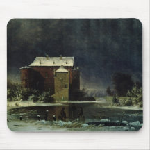 Haunted House in the Snow, 1848 Mouse Pad