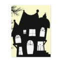 haunted house invitation postcards