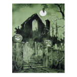 Haunted House Jack O' Lantern Ghost Bat Postcards