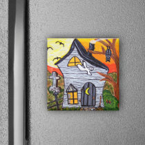 Haunted House Magnet by artbymar Haunted House Magnet