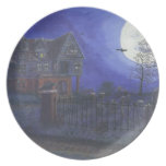 Haunted House Melamine Plate plates