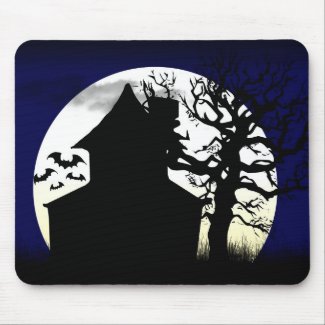 Haunted House Moonlight Mousepad mousepad
