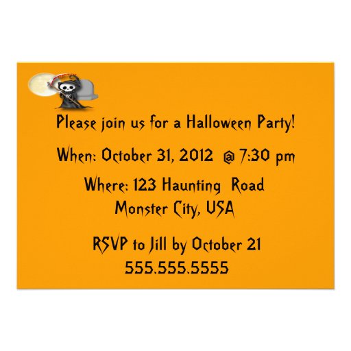 Haunted House Reaper Invitations