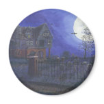 Haunted House Round Magnet magnets