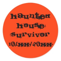 Haunted House Round Sticker