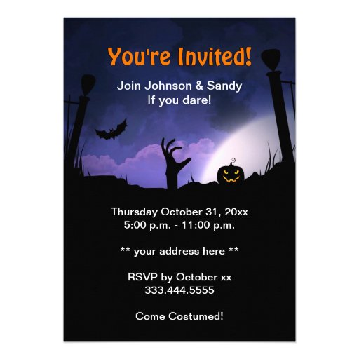 Haunted House Scary Halloween Party Custom Invite