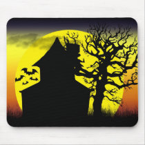 Haunted House Sunset Mousepad mousepads