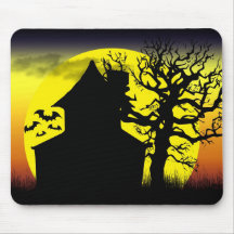 Haunted House Sunset Mousepad