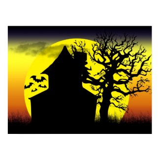 Haunted House Sunset Poster Print print