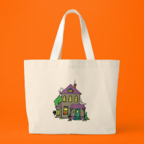 haunted house with ghosts bags