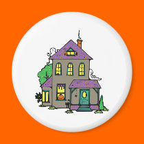 haunted house with ghosts magnets
