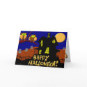 Haunted House with Owls HAPPY HALLOWEEN cards