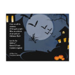 Haunted Houses and Witch Halloween Invitation Post Card