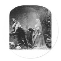 Haunted Lane - Vintage Ghost Photo 1880 Round Stickers