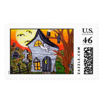 Haunted Shack Stamp by artbymar Haunted Shack Stamp