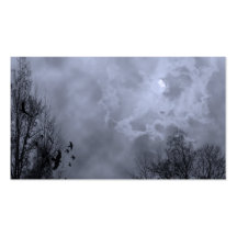 Haunted Sky Blue Mist Business Card Template