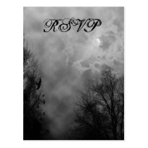 Haunted Sky Custom RSVP Postcard
