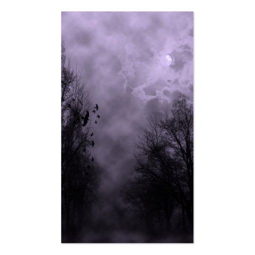 Haunted Sky Purple Mist Business Card Templates (front side)
