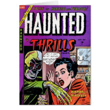 "Haunted Thrills" Birthday Card