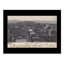 Haunting Birdseye View ~ San Francisco before EQ Post Card