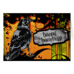 Haunting Crow Halloween card