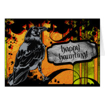 Haunting Crow Halloween card