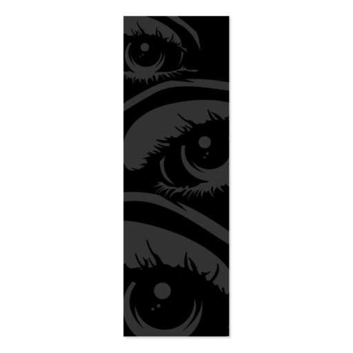Haunting Eyes Bookmark Business Card (front side)