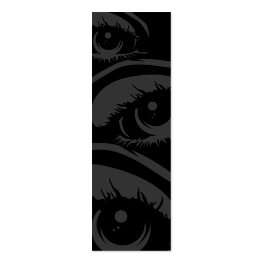 Haunting Eyes Bookmark Business Card (back side)