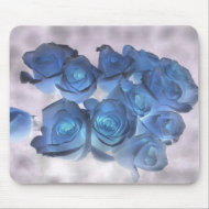 Hauntingly beautiful blue tinged roses mousepad