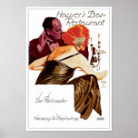 Hauser's Bar Restaurant Vintage Food Ad Art posters