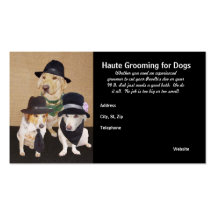 Haute que prepara para los perros tarjetas de visita