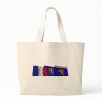 Haute-Saône, Franche-Comté & France flags Canvas Bag