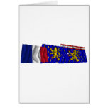 Haute-Saône, Franche-Comté & France flags cards
