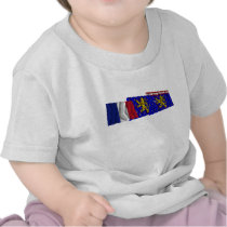 Haute-Saône, Franche-Comté & France flags T-shirt