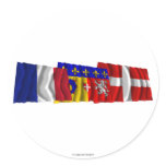 Haute-Savoie, Rhône-Alpes &amp; France flags Sticker