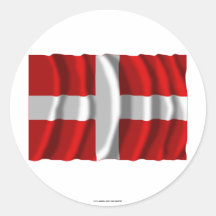 Haute-Savoie waving flag Round Stickers