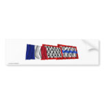 Haute-Vienne, Limousin &amp; France flags Bumper Sticker