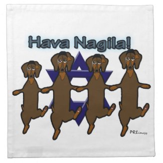 Hava Nagila Dachsunds Cloth Napkins