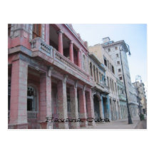 havana buildings post card