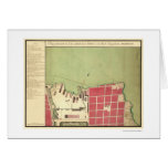 Havana Cuba Old City Map 1720 Greeting Cards